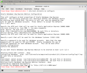 Install the rpm file"oracle-xe-10.2.0.1-1.0.i386.rpm "